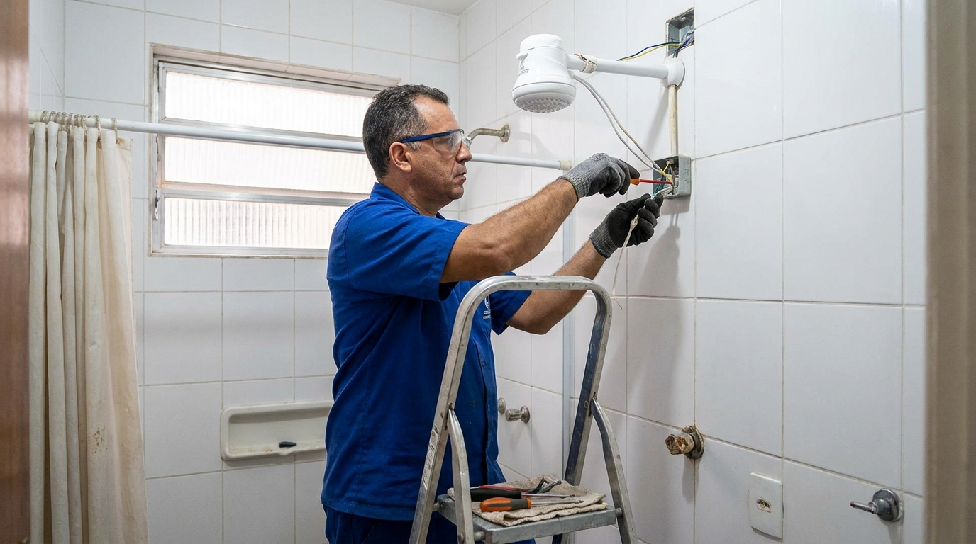 Instalacao de chuveiro eletrico em Cotia‑SP
