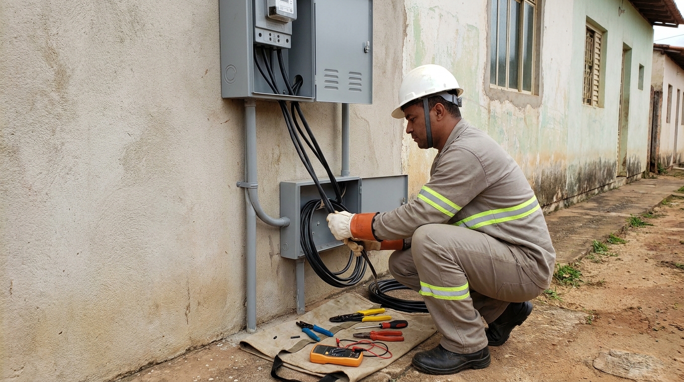 Troca de padrao de energia em Cotia‑SP